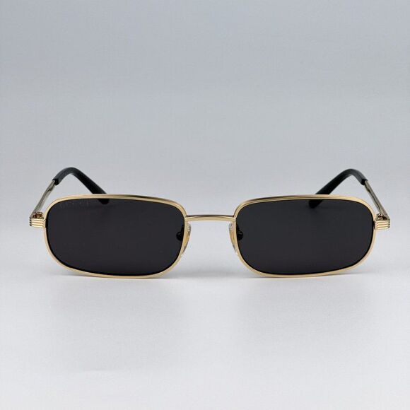 NEW Gucci GG1457S 001 Gold Grey Rectangle Metal Unisex Sunglasses GG 1457S main image 13
